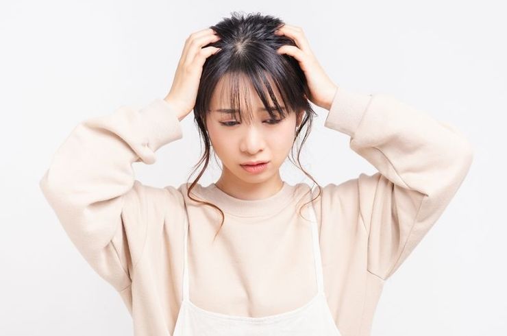 困った表情
